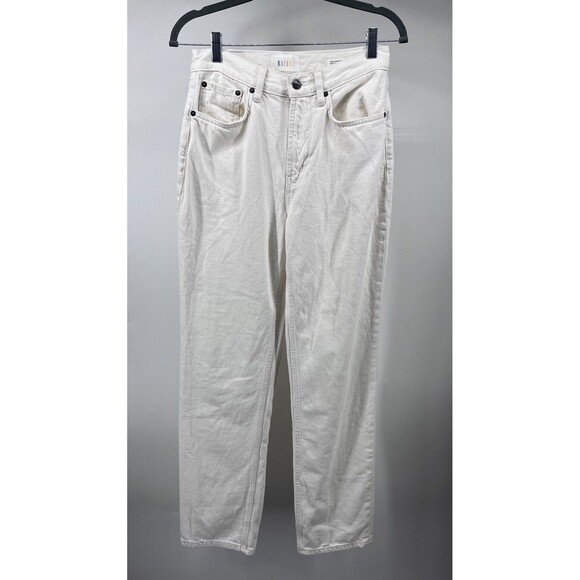 Rails Womens Size 27 The Topanga High Rise Straight White Denim Jeans Pants - Picture 1 of 13
